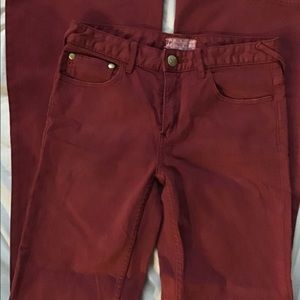 Free People Red Flare jeans